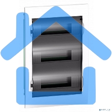 Бокс СП EASY9 встраив. с прозрачной дверью 3ряда 36мод. SchE EZ9E312S2FRU