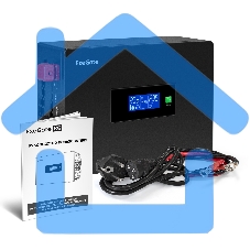 Комплект Источник бесперебойного питания EX295994RUS + батарея 26Aч EX285663RUS 2шт (инвертор, синус, для котла, PF=1, настенный) ExeGate IdealSine SR-1500.LCD.2SH  1500VA/1500W, чистая синусоида, цветной LCD-дисплей, 2*Schuko, крепление настенное, черный