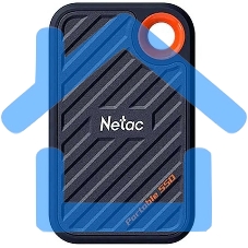 Внешний SSD Netac ZX20, 2TB, USB 3.2 Gen 2x2 Type-C, R/W 2000/1800, черный
