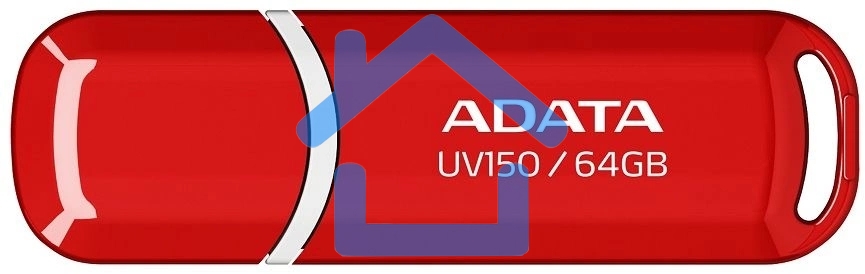 Флешка USB ADATA UV150 (AUV150-64G-RRD), 64 Gb, USB 3.0, R/W 100/30, красный
