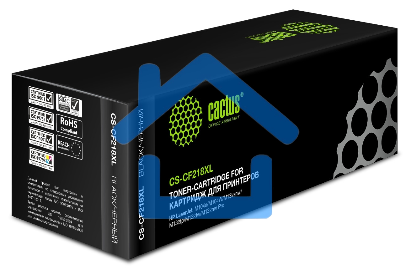 Картридж лазерный Cactus CS-CF218XL черный (6000 стр.) для HP LJ M104/ M132