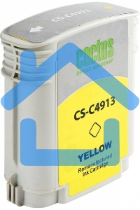 Картридж струйный Cactus CS-C4913 №82 желтый (72 мл) для HP Design Jet 500/800C