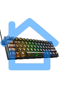 Клавиатура проводная игровая Redragon Fizz прозрачно-черная (USB, +ICE, 61 кл., RGB подсветка)