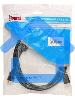 Кабель аудио-видео Buro HDMI (m)/HDMI (m) 3м. феррит.кольца черный HDMI-19M/19M-3M-MG