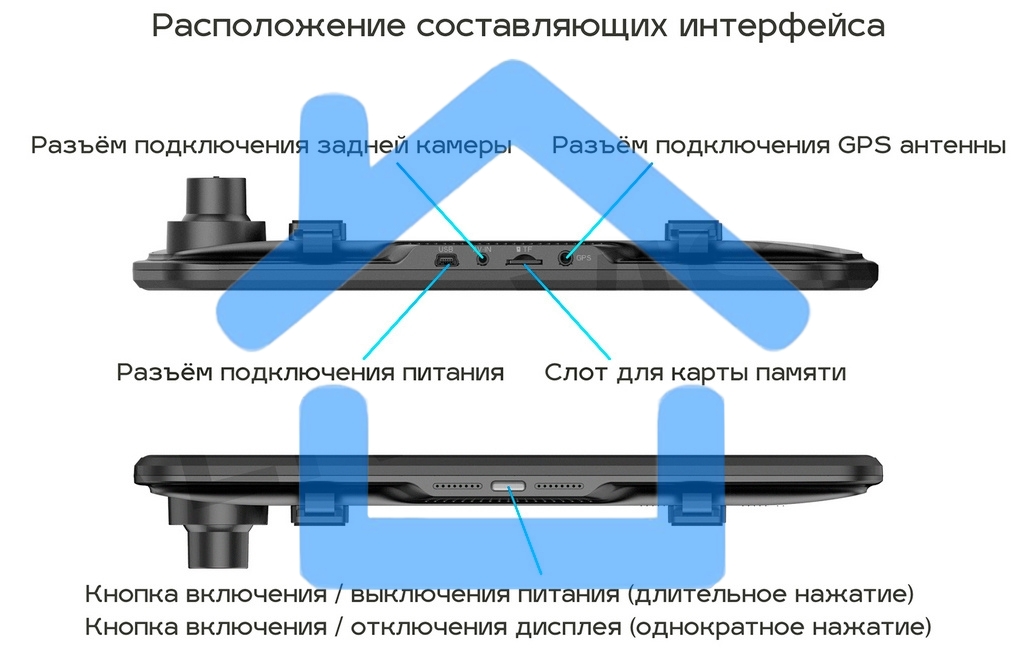 Видеорегистратор TrendVision MR-810 GT черный 1080x1920 1080p 140гр. GPS MSTAR 8336N
