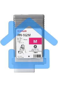 Картридж струйный Canon PFI-102M (0897B001) пурпурный (130 мл.) для Canon imagePROGRAF iPF605, iPF610., iPF650, iPF655, iPF710, iPF755, LP17, iPF510