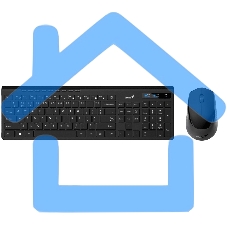 Комплект беспроводной Genius Smart KM-8230 черный, клавиатура+мышь, USB, 1 мини-ресивер на оба устройства. Клавиатура: 104 клавиши кнопка SmartGenius, клавиши т