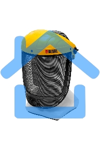 Щиток защитный лицевой с сеткой Denzel 