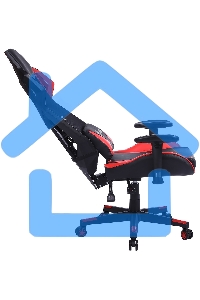 Кресло игровое Cactus CS-CHR-090BLR черный/красный, сиденье черный/красный, эко.кожа/сетка, крестовина пластик, пластик черный