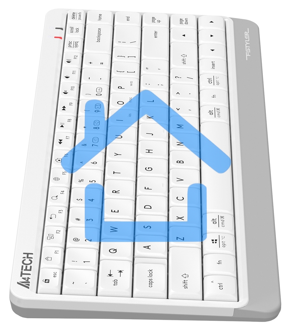 Клавиатура A4Tech Fstyler FBK11 беспроводная USB, Bluetooth/Радиоканал, белый/серый