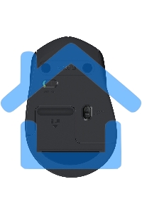 Мышь беспроводная Logitech M280 черный, 1000 dpi, радиоканал, USB, кнопки - 3