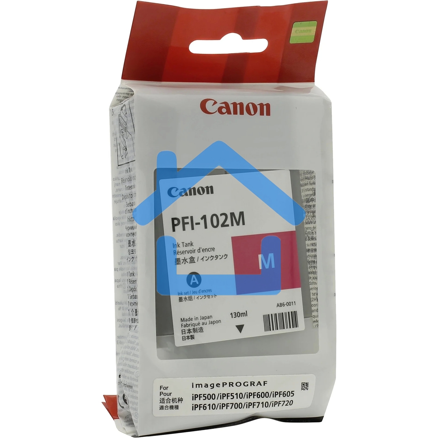 Картридж струйный Canon PFI-102M (0897B001) пурпурный (130 мл.) для Canon imagePROGRAF iPF605, iPF610., iPF650, iPF655, iPF710, iPF755, LP17, iPF510