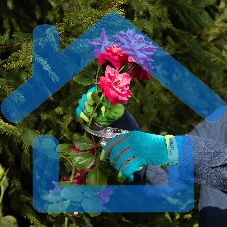 Перчатки садовые на липучке,силиконовое нанесение, размер 9, Luxe Palisad