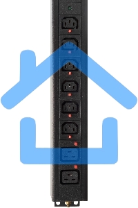 Блок распределения питания Powercom PDU-32AV24-18C3-6C9-3P верт.размещ. 18xC13 6xC19 3x32A IEC 60309 2м