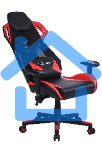 Кресло игровое Cactus CS-CHR-090BLR черный/красный, сиденье черный/красный, эко.кожа/сетка, крестовина пластик, пластик черный