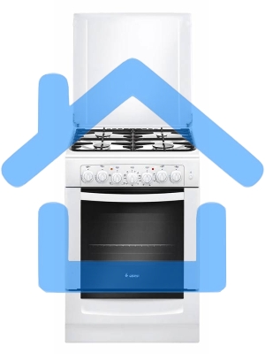 Плита комбинированная Gefest ПГЭ 6102-02 белый, конфорок 4 газовых, духовка 55 л, 60 см x 85 см x 60 см