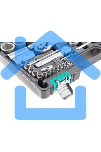 Набор инструментов STELS 14106 1/2'' 1/4'' CrV пластиковый кейс  94 предм.