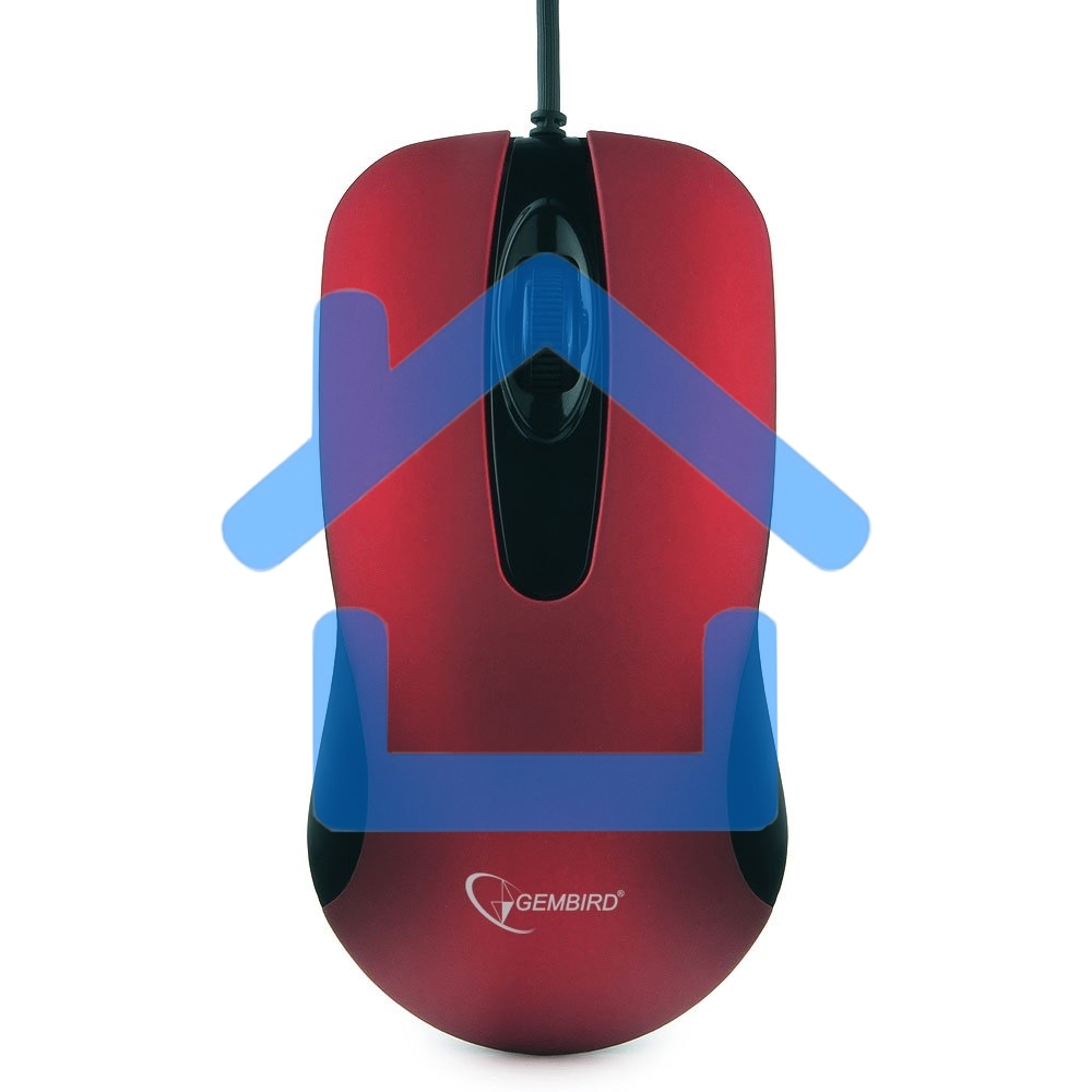Мышь проводная Gembird MOP-400-R красный, 1000 dpi, USB, кнопки - 3