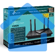 Роутер беспроводной TP-Link Archer AX55 AX3000 10/100/1000BASE-TX черный