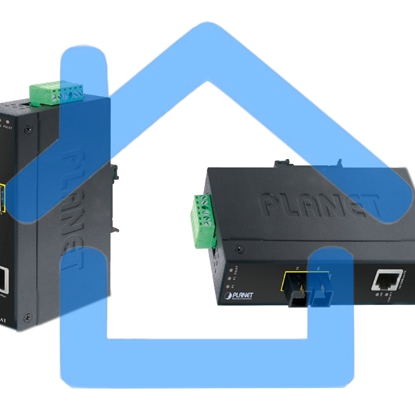 Индустриальный медиа конвертер IFT-802TS15 IP30 Slim type Industrial Fast Ethernet Media Converter SC SM-15KM (-40 to 75 degree C)