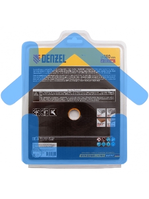 Диск алмазный отрезной ф180 х 22,2 мм, Сплошной, мокрое резание Denzel