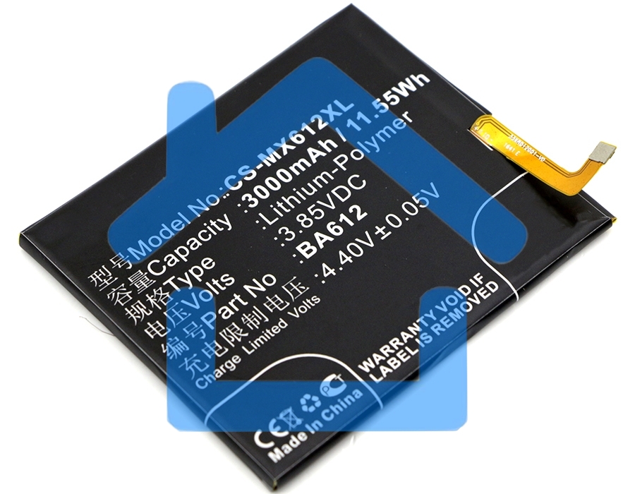 Аккумулятор CS-MX612XL BA612 для MeiZu M5s, M612M 3.85V / 3000mAh / 11.55Wh
