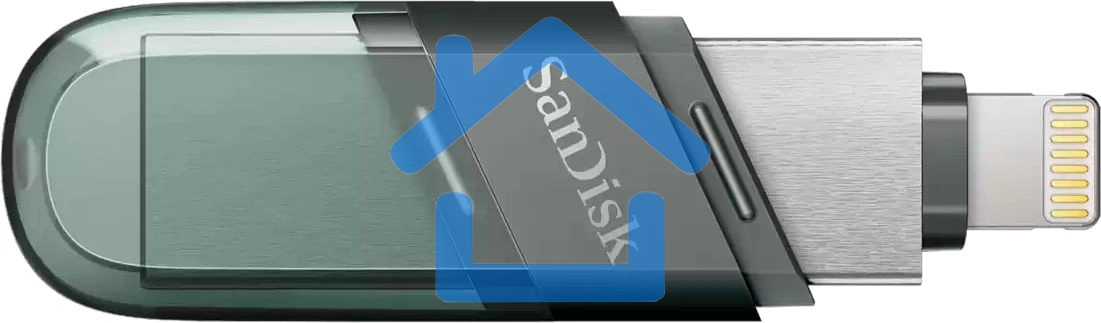 Флешка USB Sandisk 64 Gb iXpand Flip SDIX90N-064G-GN6NN USB3.1 зеленый/серебристый