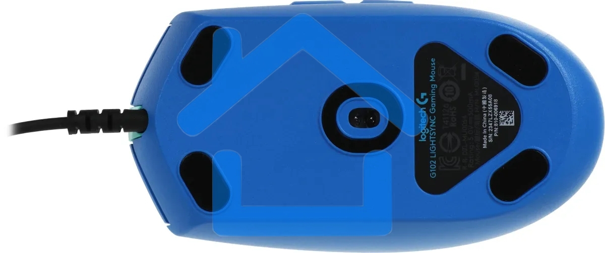Мышь проводная Logitech G102 LIGHTSYNC синий, 8000 dpi, USB, кнопки - 6
