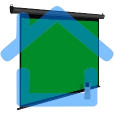 Экран Cactus 200x200см GreenFloorExpert CS-PSGME-200X200 1:1 настенно-потолочный рулонный