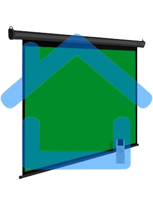 Экран Cactus 200x200см GreenFloorExpert CS-PSGME-200X200 1:1 настенно-потолочный рулонный
