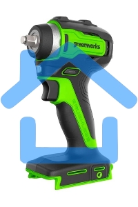 Гайковерт ударный аккумуляторный GreenWorks GD24IW200, 24v, 200 Нм, без АКБ и ЗУ (3803607)