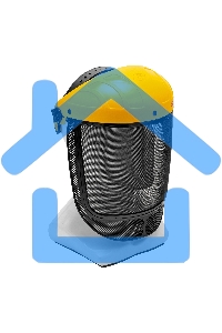 Щиток защитный лицевой с сеткой Denzel 