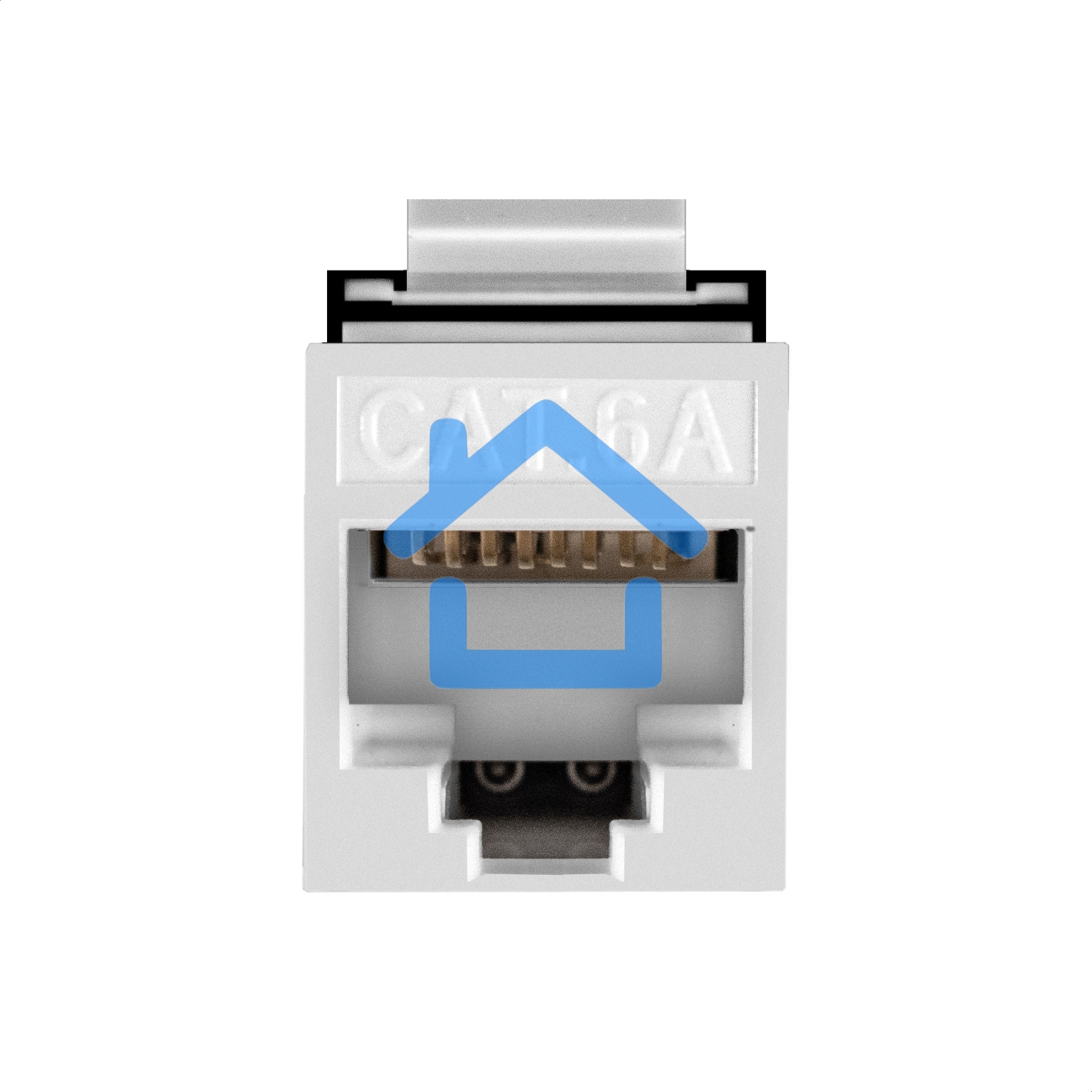 Модуль-вставка Keystone Jack RJ-45 ExeGate KJ-8P8C-U-C6A-180-TL (Кат.6A, неэкранированная, 180 градусов, IDC Toolless (без инструмента))