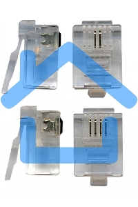 Коннектор RJ12 Lanmaster д/кабеля 6-ти контактный, 100 шт.