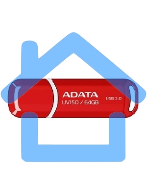 Флешка USB ADATA UV150 (AUV150-64G-RRD), 64 Gb, USB 3.0, R/W 100/30, красный