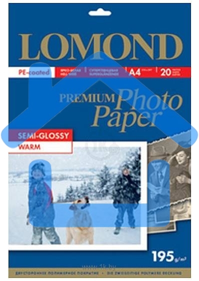 Фотобумага ПРЕМИУМ для стр.печати LOMOND А4, 195 г/м2 односторонняя Warm Semi- Glossy (20л)