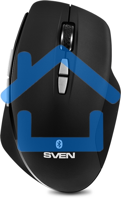 Мышь беспроводная SVEN RX-590SW черный, 1600 dpi, радиоканал, Bluetooth, USB, кнопки - 7