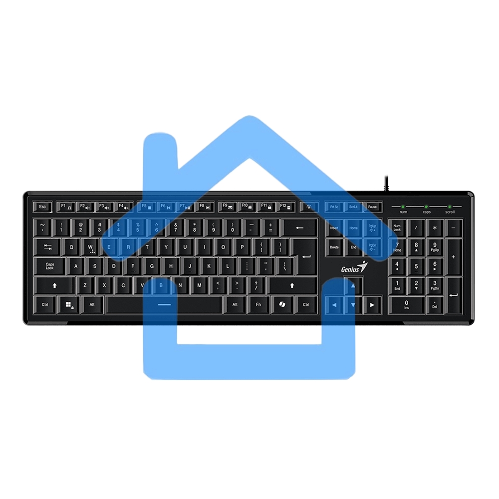 Клавиатура Genius SlimStar 820, черный, проводная, USB, 104 клавиши 31310055402