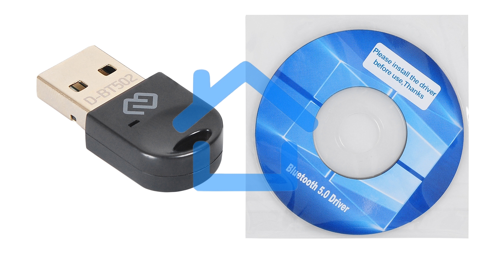 Адаптер USB Digma D-BT502 Bluetooth 5.0+EDR class 1.5 20м черный