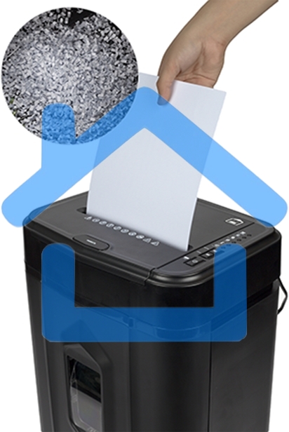 Шредер Heleos АП23-4 черный с автоподачей (секр.P-4) фрагменты 145лист. 23лтр. скрепки скобы пл.карты