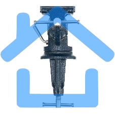 Тиски слесарные, настольные, поворотные, ширина рабочих губок 50 мм, наковальня Сибртех