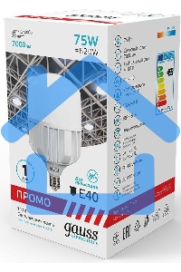 Лампа светодиодная Gauss Elementary T140 75Вт 4000К E40 7000лм Promo