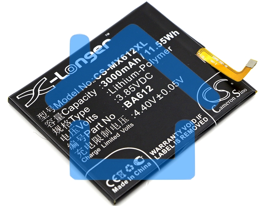 Аккумулятор CS-MX612XL BA612 для MeiZu M5s, M612M 3.85V / 3000mAh / 11.55Wh