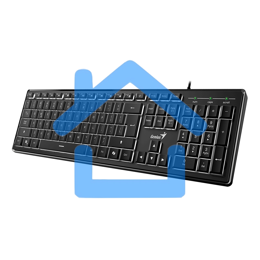 Клавиатура Genius SlimStar 820, черный, проводная, USB, 104 клавиши 31310055402