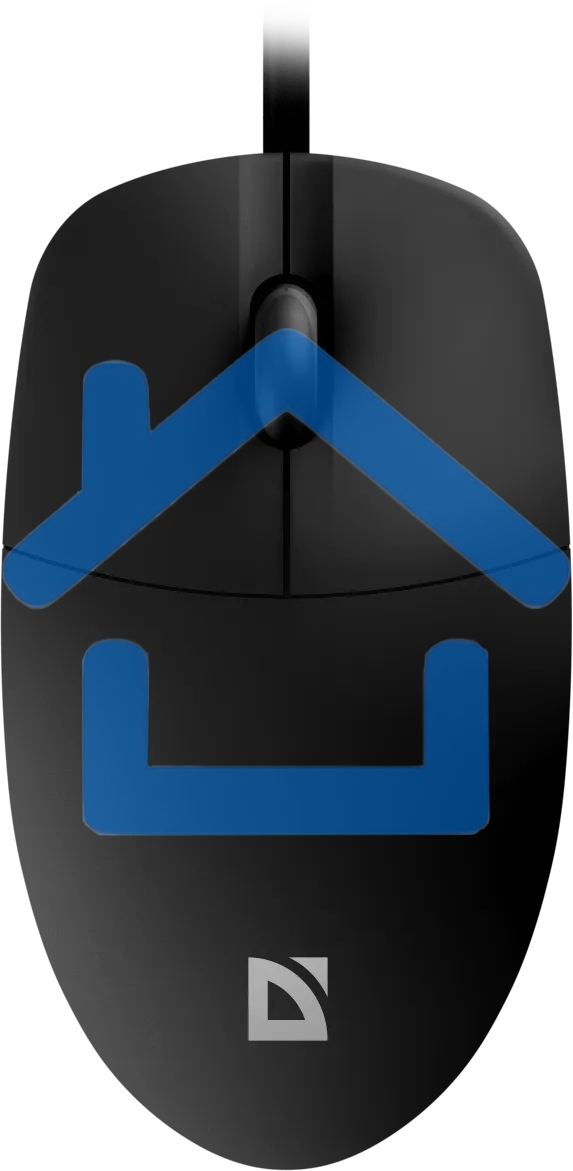 Мышь проводная Defender Azora MB-241 черный, 1200 dpi, USB, кнопки - 3