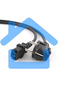 Кабель Кабель питания Gembird 3.0м, черный, с заземлением, пакет PC-186-10