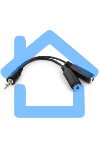 Кабель разветвитель аудио сигнала Cablexpert CCA-415-0.1M, Jack3.5 папа->2х Jack3.5 мама 10см, черный