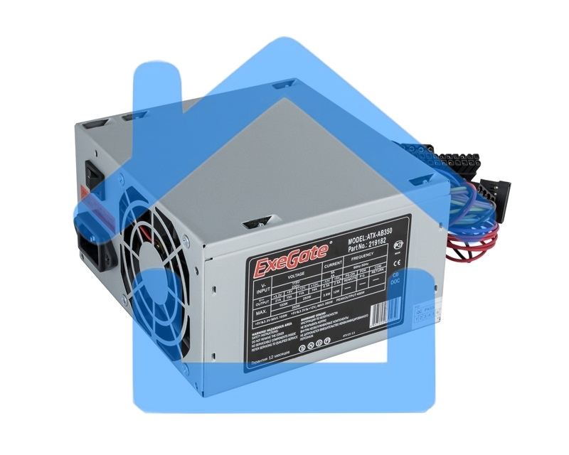 Блок питания ExeGate AB350 (EX284668RUS), 350Вт, 80мм, серебрянный