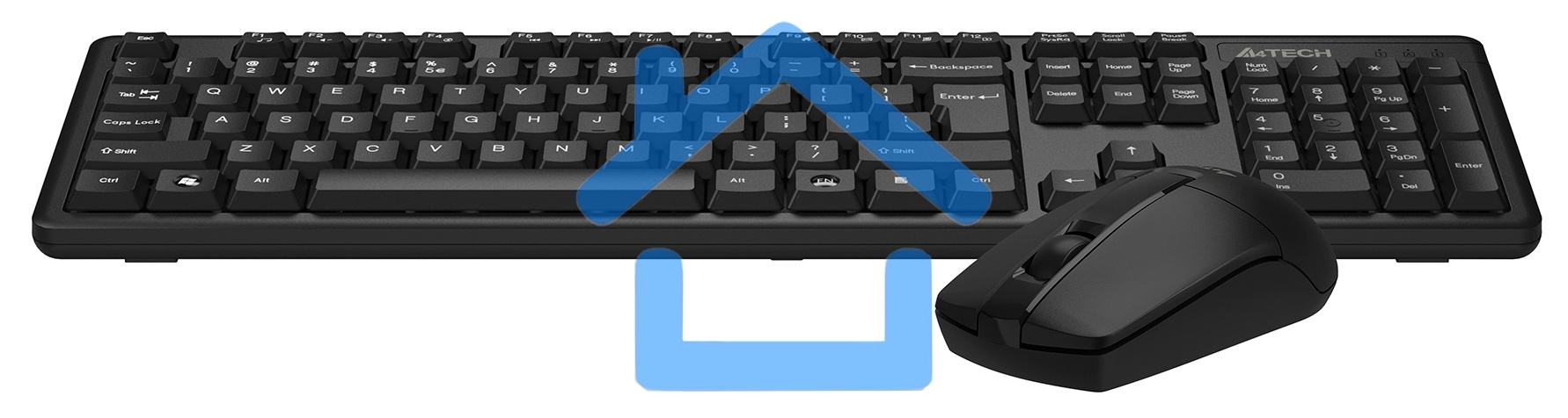 Клавиатура + мышь A4Tech 3330N клав:черный мышь:черный USB беспроводная Multimedia