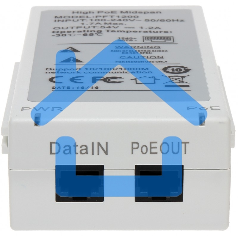 Инжектор POE Dahua DH-PFT1200 (упак.:1шт)